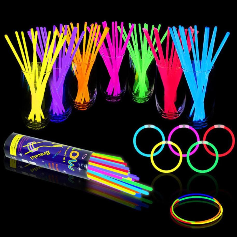 Party Fluorescence Light Glow Sticks Bracelets Necklaces Neon For Wedding Party  Glow Sticks Colorful Glow Stick /Bag From Welcome_dh520, $14.43